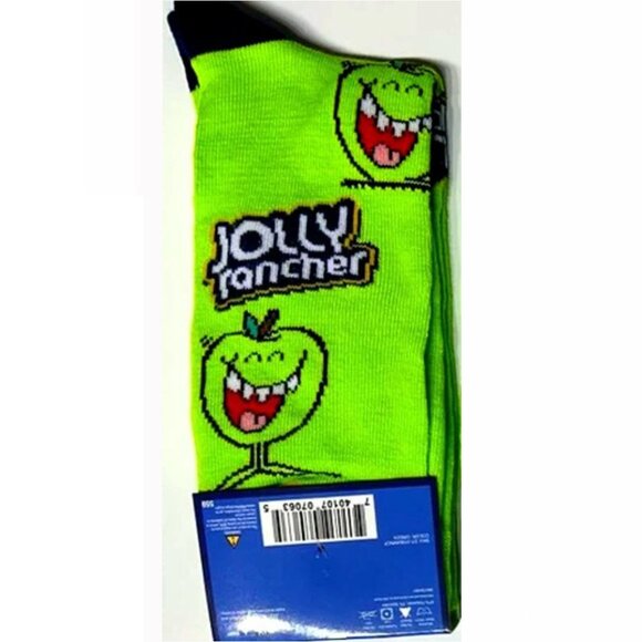 *3/$15* Mens Jolly Rancher Green Apple Socks - Picture 2 of 2